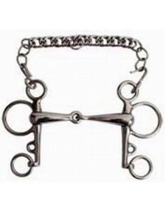 Mors pelham plein inox T de T