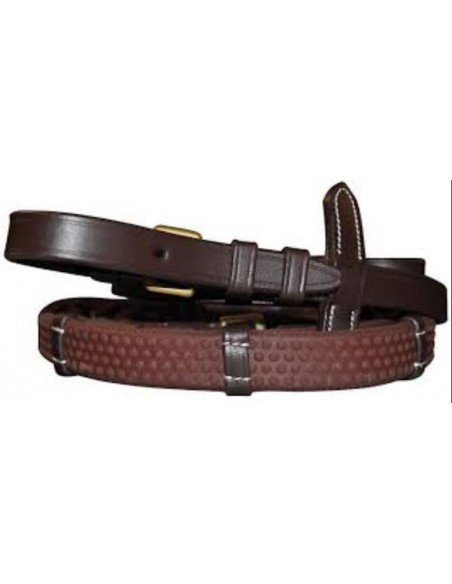 Rênes Eventer à Stops 16 mm Flags&Cup - marron