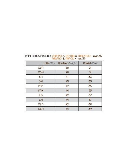 Mini - chaps MILANO Privilege equitation