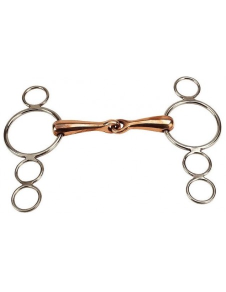 Mors réglable 4 anneaux cuivre FEELING