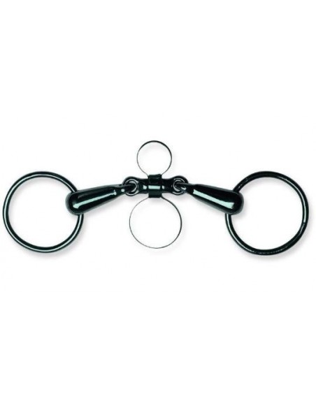 Mors 2 anneaux double brisure inox à palette LAMICELL