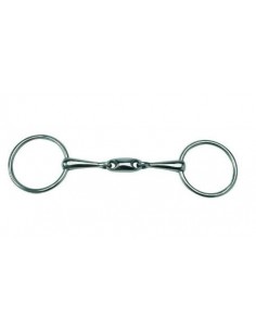 Mors 2 anneaux double brisure inox canon plein LAMICELL