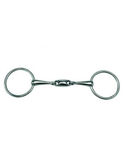 Mors 2 anneaux double brisure inox canon plein LAMICELL