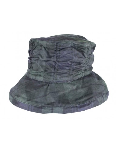 Chapeau de pluie huilé Dame TARTAN Oxford Blue