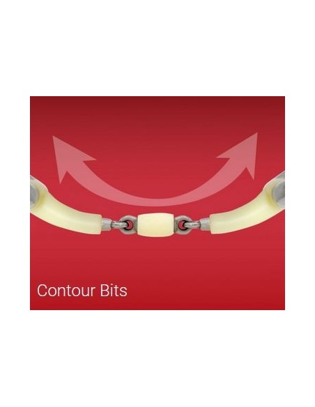 Mors à olive double brisure courbé Happy Mouth