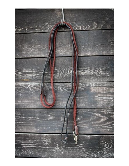 Rênes allemandes cuir/corde ONE Jump'in