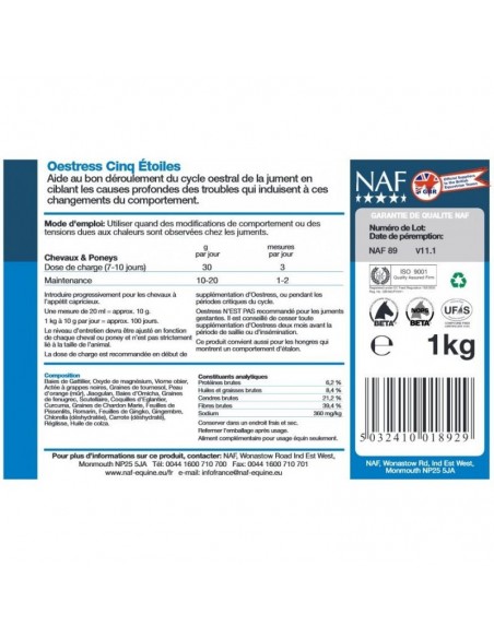 Complément hormonal OESTRESS NAF