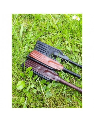 Cravache Cuir Silver Crown