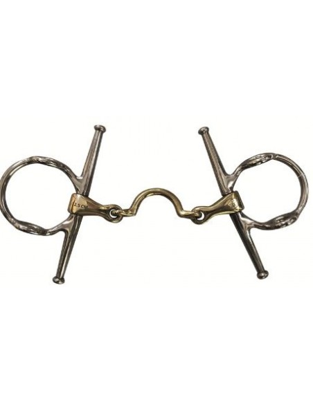 Mors releveur à aiguilles double brisure avec passage de langue Jump'In