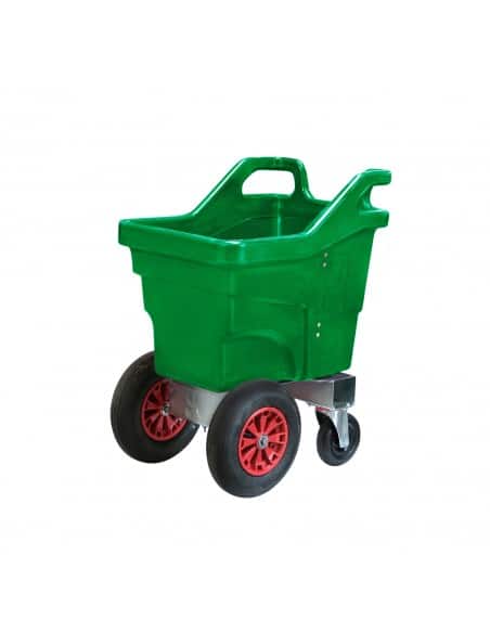 Chariot à aliment réhaussé 140 L La Buvette | Sellerie Sylvie Equitation