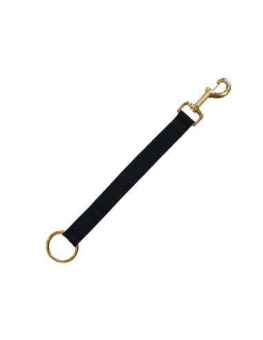 Lanière d'attache nylon mousqueton et anneau