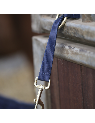 Lanière d'attache nylon mousqueton et anneau