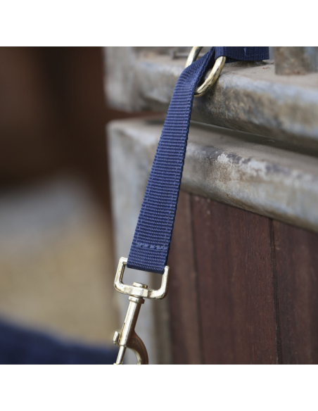 Lanière d'attache nylon mousqueton et anneau