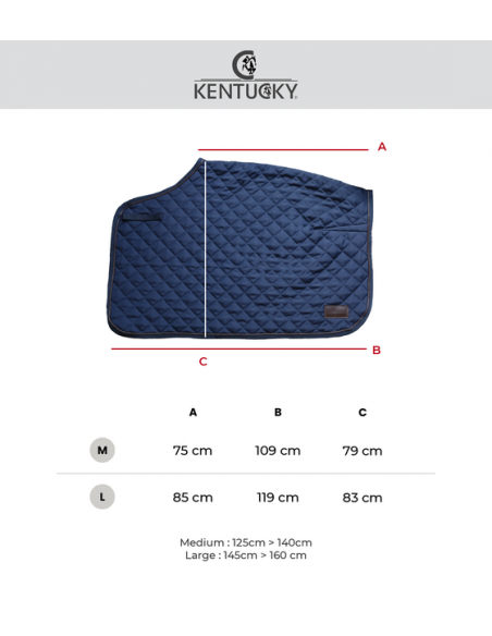 Couvre-Reins Dressage 160 GRAMMES Kentucky