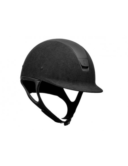 EDITION LIMITEE - Casque Premium Alcantara Top Cuir Matt Black 5 Swarovski Samshield