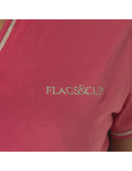 Polo Dame ROSA Flags&Cup rose