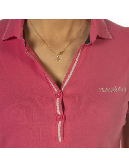 Polo Dame ROSA Flags&Cup rose