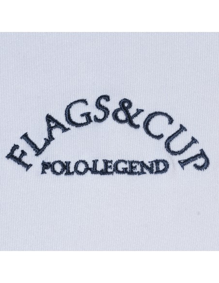 Polo de concours Dame CLORINDA Flags&Cup blanc