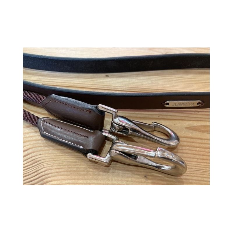 Rênes allemandes cuir/corde ONE Jump'in