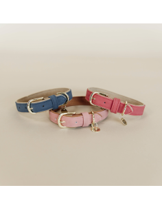 Collier pour chien en cuir vegan Kentucky bleu 2