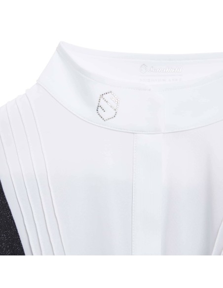 Polo de concours SOPHIA manches longues Samshield- gris foncé