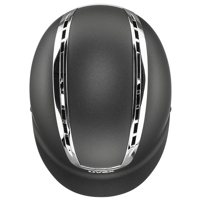 Casque d'équitation SUXXEED CHROME Uvex noir - argenté