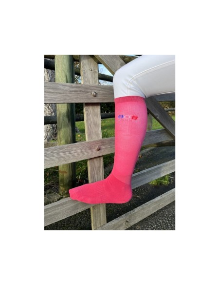 Chaussettes d'équitation LYCRA Jump'in - rose