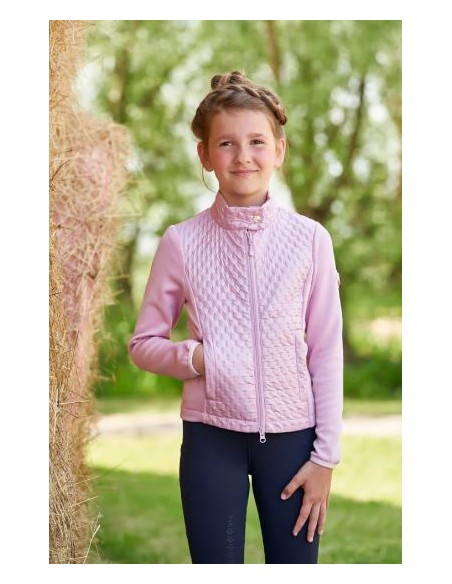 Veste bi-matière Enfant Covalliero rose