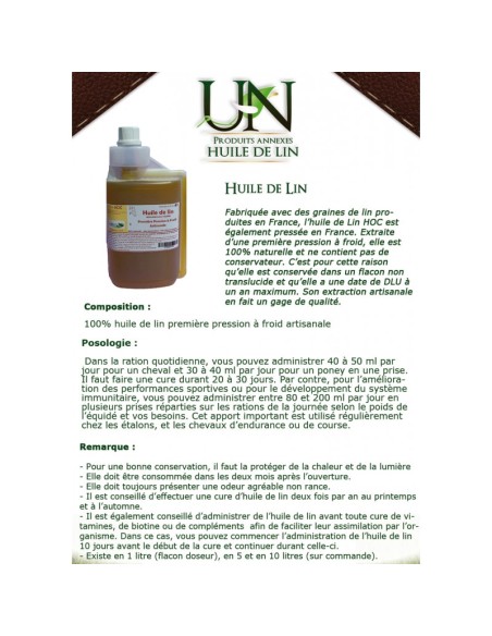 Huile de lin Ungula Naturalis