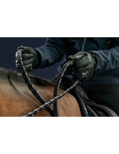 Rênes tressées 1/2 cuir Hunter Collection DY'ON