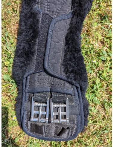 Sangle courte asymétrique passage sanglons en cuir Mattes