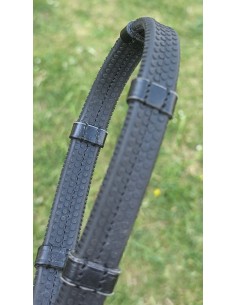 Rênes caoutchouc avec arrêtoirs cuir Cavaletti 2