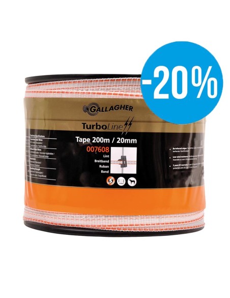Ruban TurboLine 20mm, 200 mètres Gallagher
