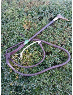 Fouet de chasse avec bois de cerf véritable et flotte FLECK