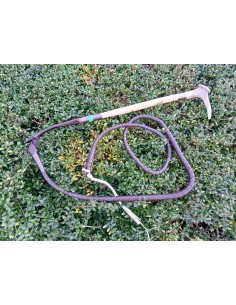 Fouet de chasse avec bois de cerf véritable et flotte FLECK