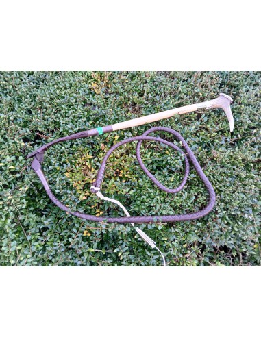 Fouet de chasse avec bois de cerf véritable et flotte FLECK