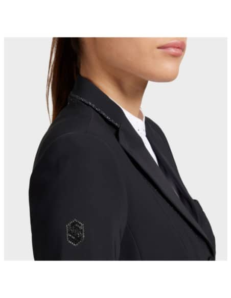 Veste de concours Dame VICTORINE CRYSTAL FABRIC BLACK METAL ECLIPSE Samshield