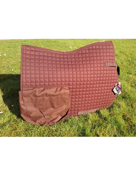 Tapis de selle à poches Lami Cell - marron