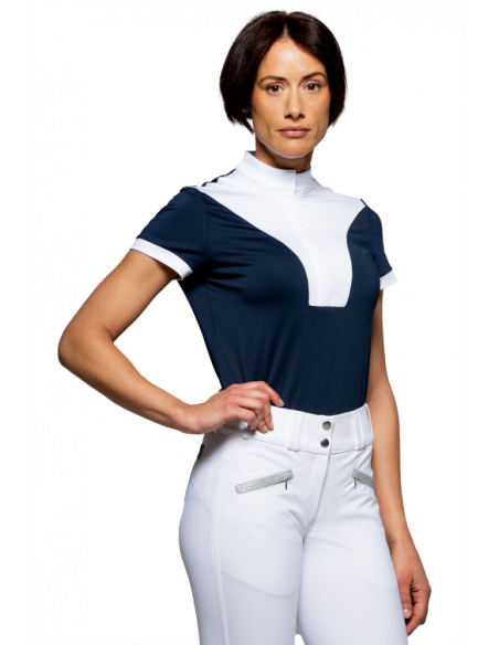 Polo de concours dame ARIZONA Flags&Cup - marine/blanc