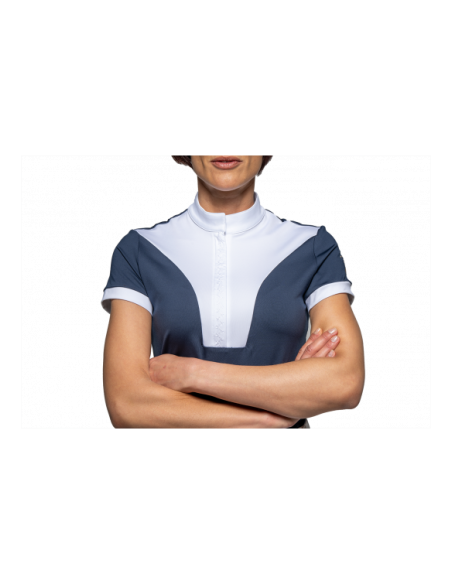 Polo de concours dame ARIZONA Flags&Cup - marine/blanc