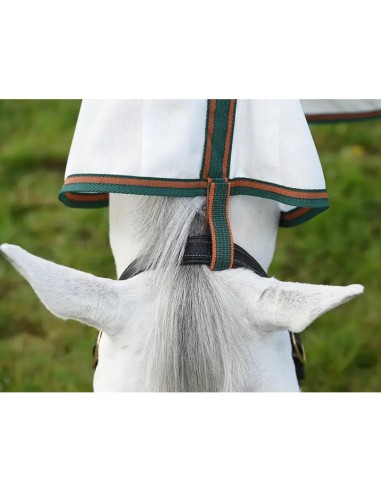 ComFiTec couverture anti-mouches avec cou WeatherBeeta - blanc/vert/orange brûlé