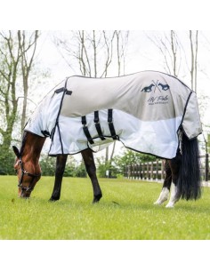 Chemise anti-mouche NENA avec encolure HV POLO - gris/blanc