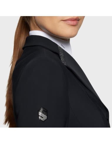 Veste de concours Dame VICTORINE CRYSTAL FABRIC NOIRE Samshield