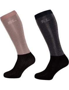 Chaussettes à bottes Lycra KKLEA glitter Kingsland - lot de 2 paires 2
