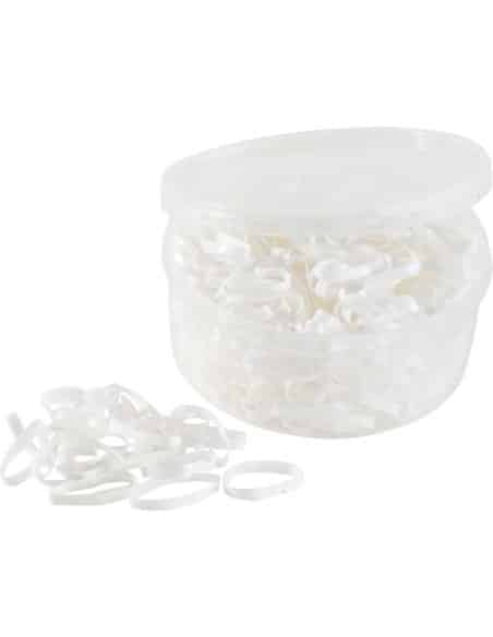 Elastiques à natter silicone HIPPO-TONIC - blanc